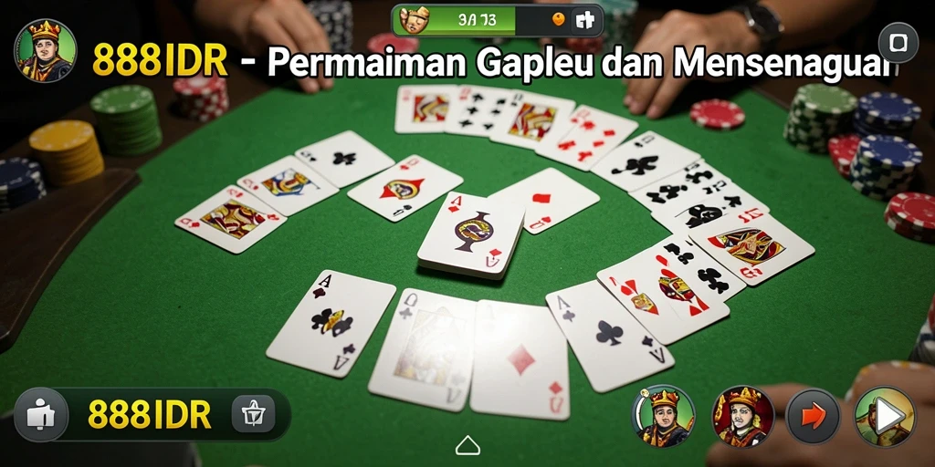 Tampilan gameplay Gaple yang seru dan interaktif.