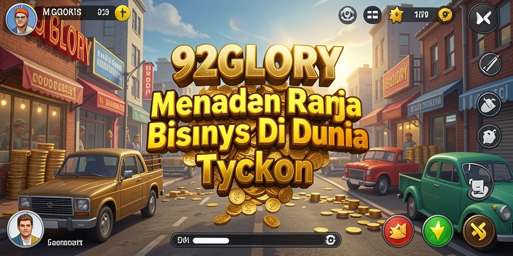 Tampilan gameplay 92GLORY dengan grafis menarik dan interaksi bisnis.