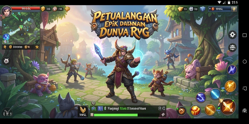 Gameplay seru dengan pertempuran dan petualangan RPG di 99SL.