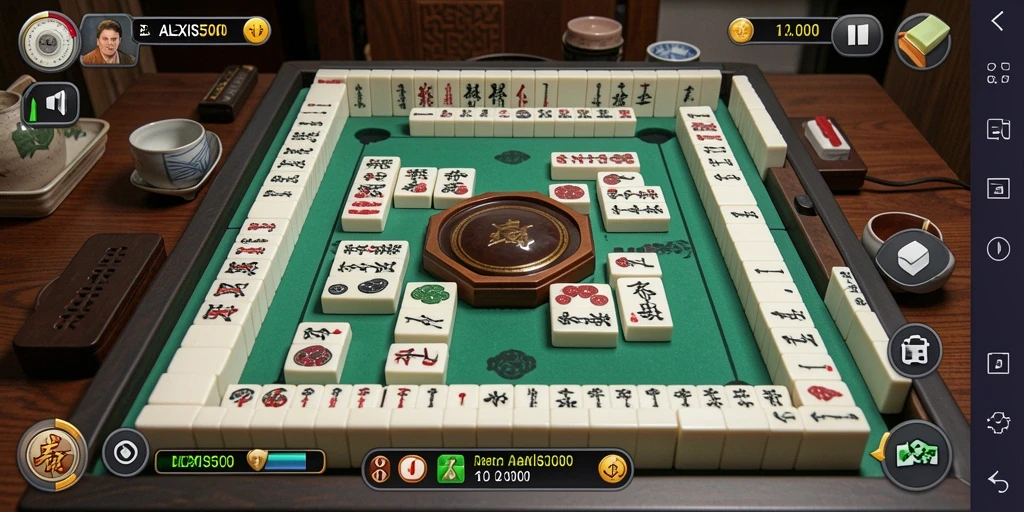 Screenshot tampilan gameplay Mahjong di ALEXIS500.