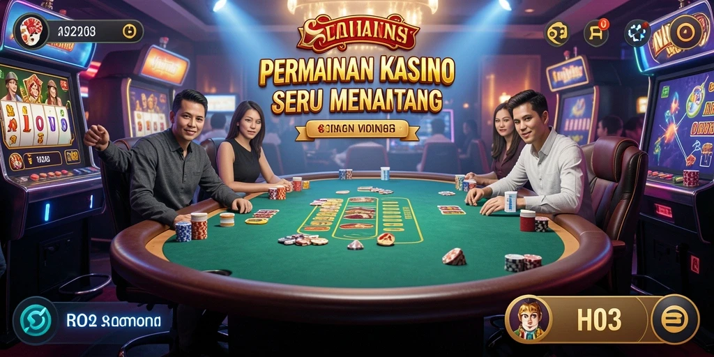 Screenshot gameplay H03 menampilkan suasana kasino yang seru.