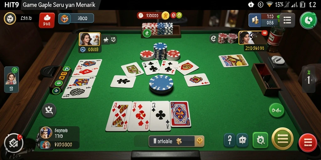 Tampilan gameplay seru Gaple di HIT9 dengan fitur menarik.