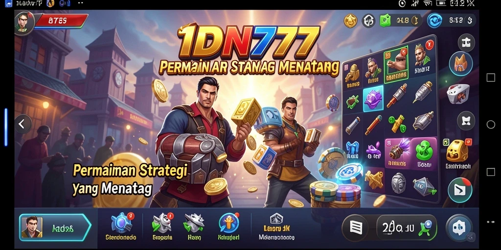 Screenshot gameplay IDN777 menunjukkan pertempuran strategis yang intens.