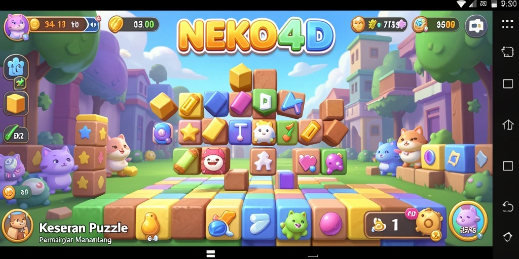 Screenshot gameplay NEKO4D dengan tantangan puzzle menarik.