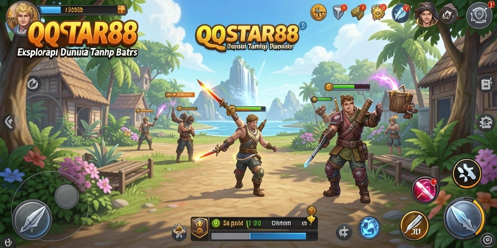 Screenshot menunjukkan aksi eksplorasi dalam gameplay Open World.