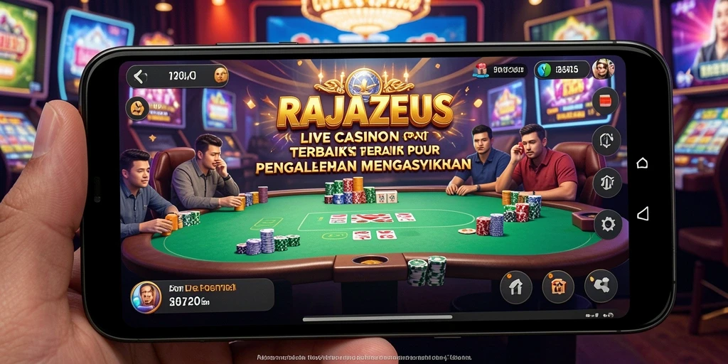 Tampilan gameplay langsung yang seru dan interaktif di RAJAZEUS.