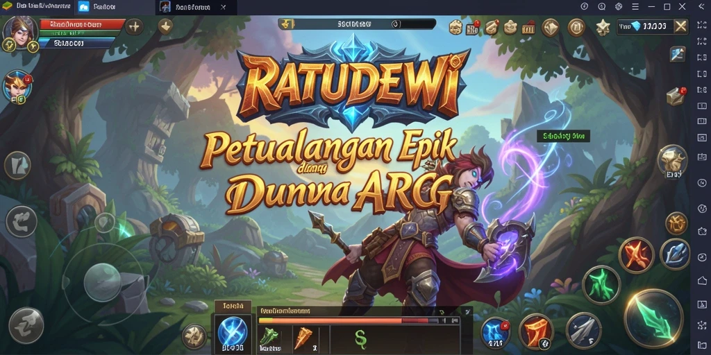 Tampilan gameplay mendebarkan dalam RATUDEWI dengan pertarungan epik.