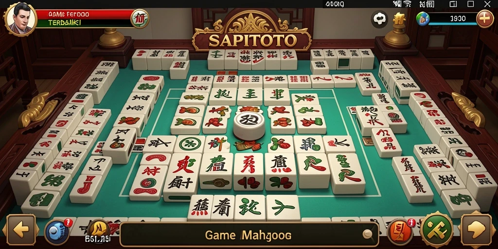 Tampilan gameplay SAPITOTO yang memukau dengan ubin Mahjong.
