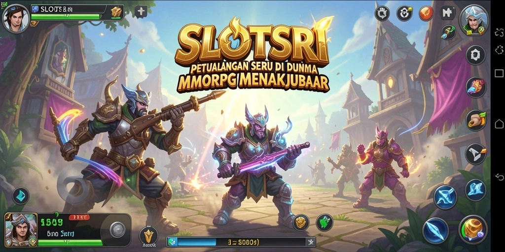 Tampilan gameplay SLOTSRI yang penuh aksi dan petualangan.